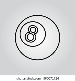 billiard ball outline icon