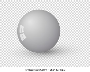 Billiard Ball Poster Design. Colored 3D Sphere Element With Number Sixteen And Soft Shadow, Isolated On Transparent Backdrop. Background For Gambling Sport Games. Realistic Vector Illustration. EPS10.