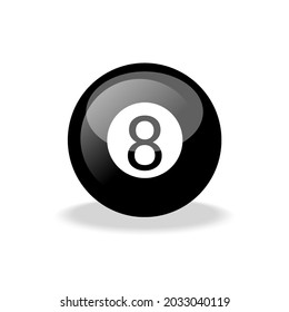 billiard ball simple logo illustration vector graphic design