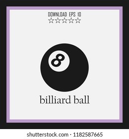 billiard ball sketch vector icon