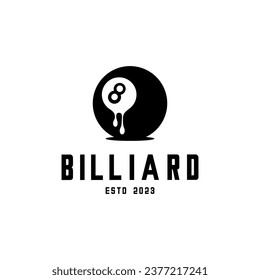 billiard ball sports logo vector