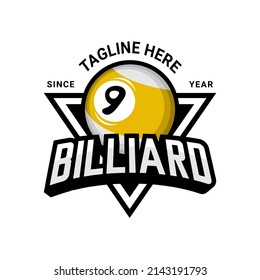 billiard, ball and stick logo illustration vector	