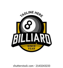 billiard, ball and stick logo illustration vector	