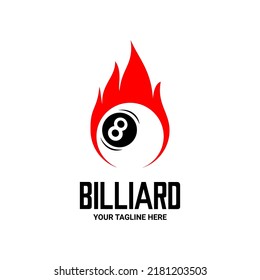 billiard, ball and stick logo illustration vector	