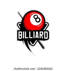 billiard, ball and stick logo illustration vector