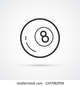 Billiard ball trendy icon. Vector illustrator eps10