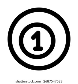 Icono único de la bola de billar para el juego moderno y profesional y los proyectos de diseño del Ocio