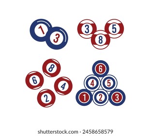 billiard ball vector design simple flat modern icon illustration collections sets