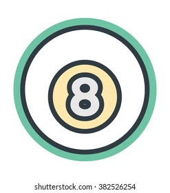 Billiard Ball Vector Icon