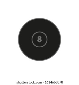 billiard ball vector icon with simple shapes