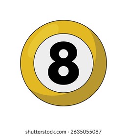 Billiard Ball Vector Illustration - Single Vector