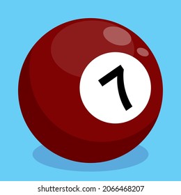 billiard ball vector illustrations ball number seven 7 