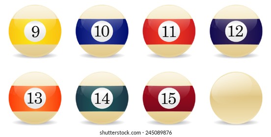 Billiard balls, american pool accessory - set 2