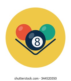 Billiard Balls Colored Vector Icon
