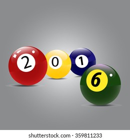 Billiard balls colorful