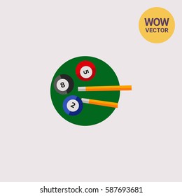 Billiard Balls and Cues Icon