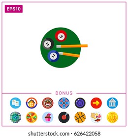 Billiard Balls and Cues Icon