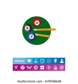 Billiard Balls and Cues Icon