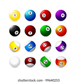 billiard balls with a displaced center icons