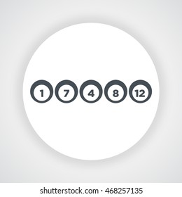 Billiard balls icon circle vector on  white background