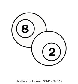 Billiard balls icon. Pool balls symbol for mobile concept and web design.