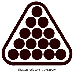 Billiard Balls Icon, Vector Illustration. 