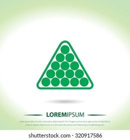 Billiard balls icon for web and mobile