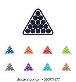 Billiard balls icon for web and mobile