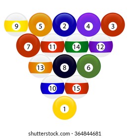 Billiard balls isolated