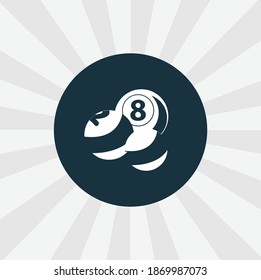 Icono de vector aislado de bolas de billar. elemento de diseño deportivo