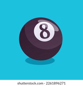 billiard balls isolated vector illustration