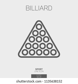 Billiard Balls line icon