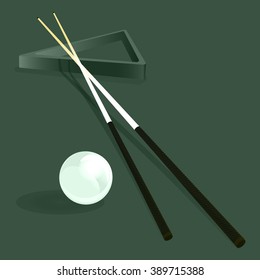 Billiard balls on table. Eps 10