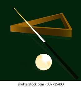 Billiard balls on table. Eps 10