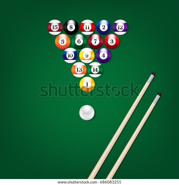 Billiard Balls Poster Gradient Mesh Vector Stock Vector (Royalty Free ...