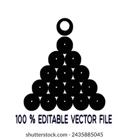 Billiard balls triangle icon isolated on white background. Billiard symbol modern, simple, vector, icon for website design, mobile app, ui. Vector Illustration