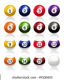 Billiard balls, vector