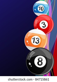 Billiard balls. Vector.