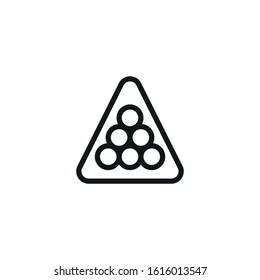 billiard balls vector icon on white background