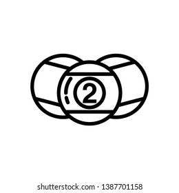 Billiard balls vector icon. Billiard symbol for mobile concept and web design.