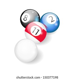 Billiard balls. Vector illustration