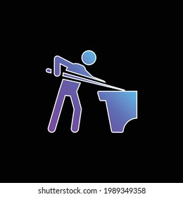 Icono de vector de gradiente azul Billiard