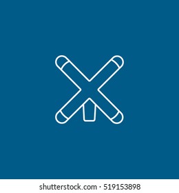 Billiard Bridge Flat Icon On Blue Background