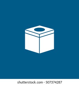 Billiard Chalk Flat Icon On Blue Background
