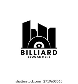 Billiard city logo design vector template. Billiards sport club logo icon design vector