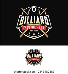 Billiard club Logo Template Design, Sports label vector illustration