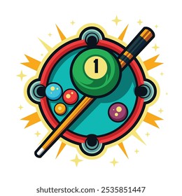 Billiard club Logo Template Design