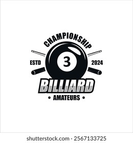 Billiard club Logo Template Design illustration