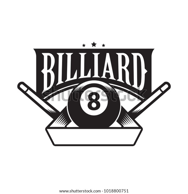 Billiard Club Logo Template Text Space Stock Vector (Royalty Free ...