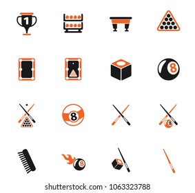 billiard color vector icons for web and user interface design